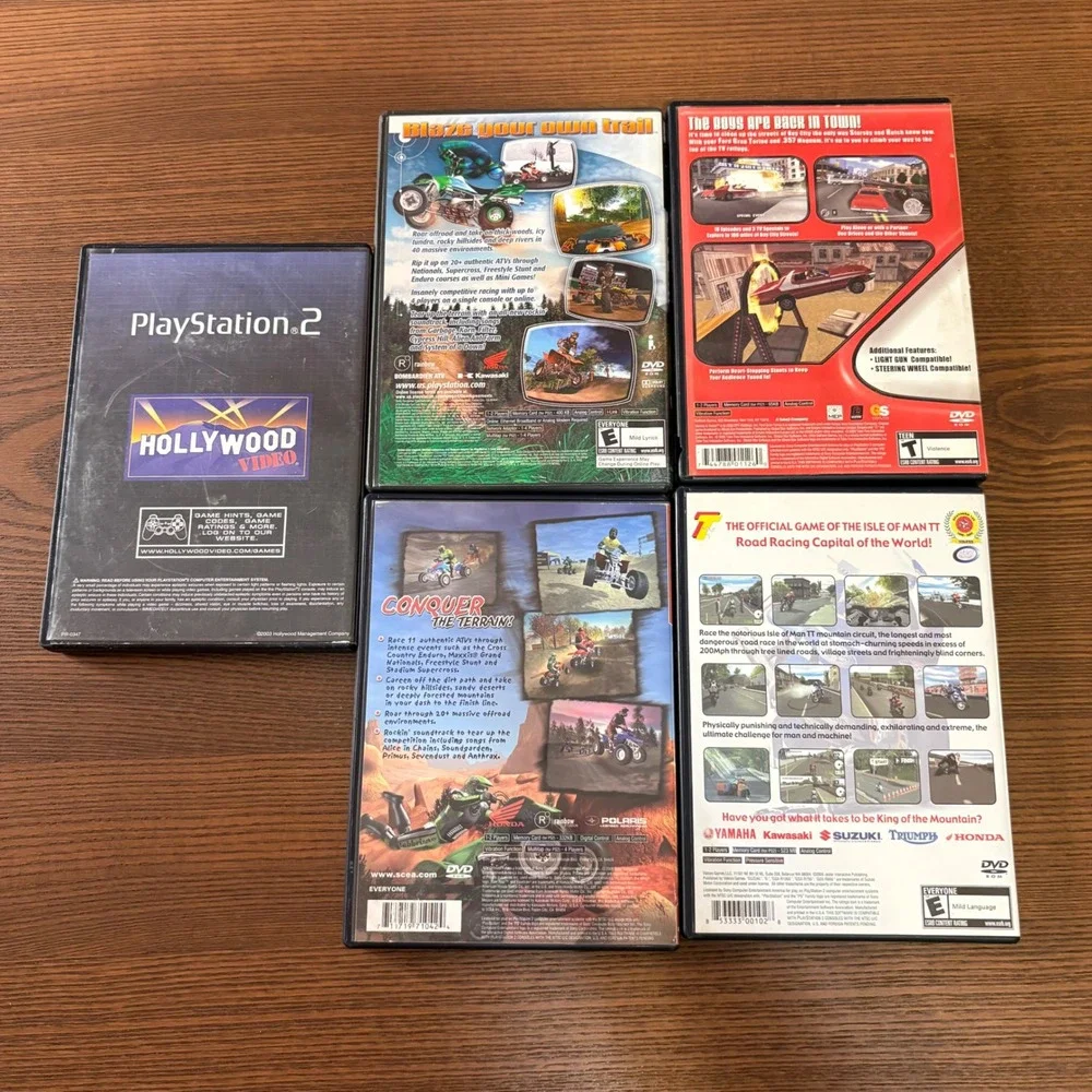 Sony PlayStation 2 Racing Game Lot of 5 ATV Offroad Fury MTX Suzuki PS2‎ Hutch
